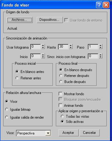Menú Vistas