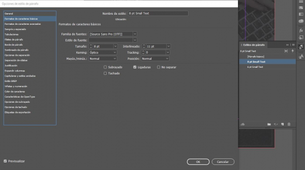 Creación del documento Indesign base