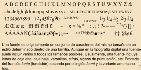 La tipografía