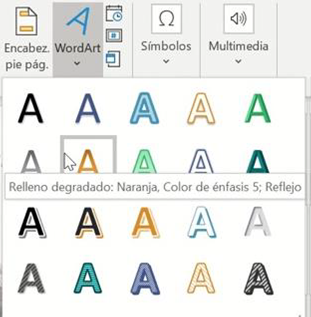Ejercicio 10. WordArt, símbolos y gráficas