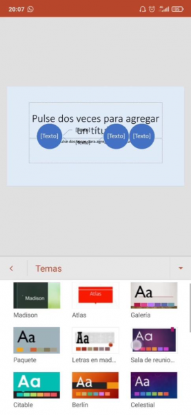 PowerPoint 365 en el móvil