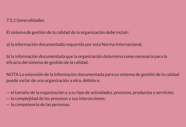 Información documentada (7.5)