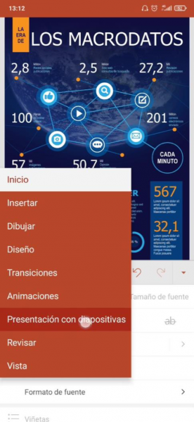 PowerPoint 365 en el móvil