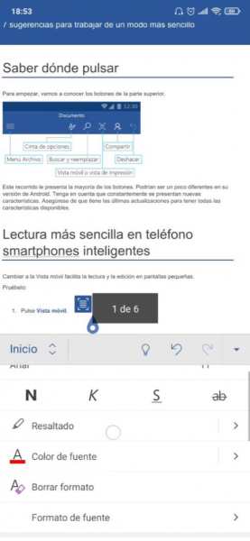 10. Word 365 en el móvil