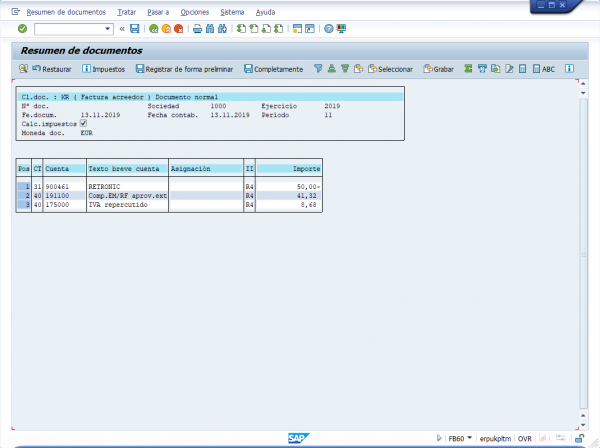 Ejercicio Sap Fi Fb Contabilizar Factura Del Proveedor Cursos