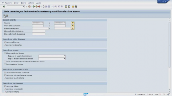 16.- CONTROL DE ACCESOS Y ACTIVIDAD DE LOS USUARIOS.