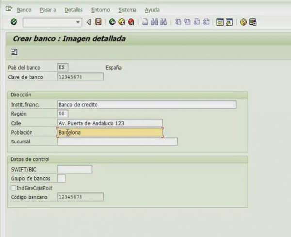 23.- CREAR Y GESTIONAR BANCOS EN SAP