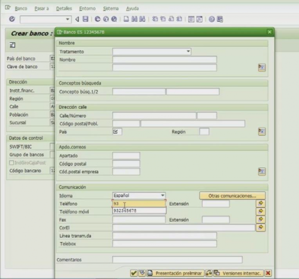 23.- CREAR Y GESTIONAR BANCOS EN SAP