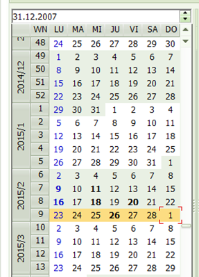 45.- MANTENIMIENTO DE LA AGENDA