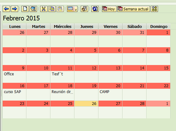 45.- MANTENIMIENTO DE LA AGENDA