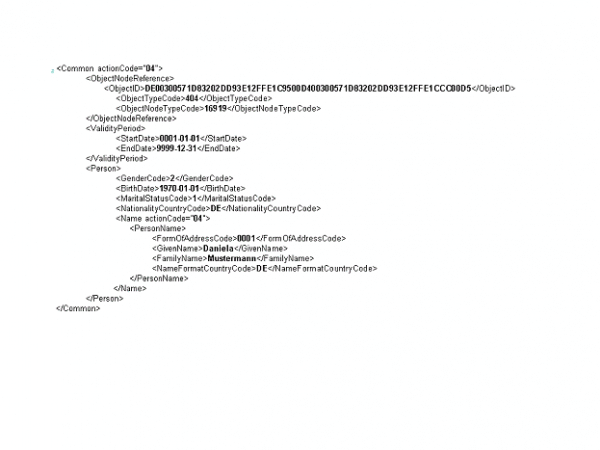 6.4.1.13 Procesamiento de nóminas para Alemania: Especificaciones de archivos de nóminas XML