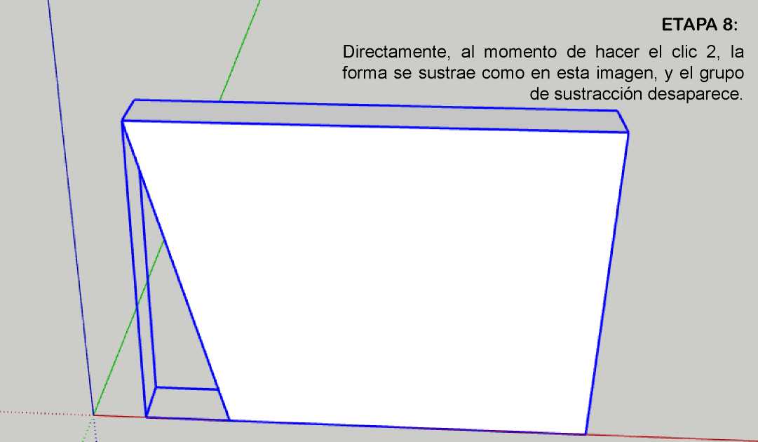 Ejercicio silla elemento sustraer. ETAPA 8