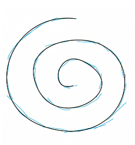 Dibujo de líneas caligráficas y preestablecidas