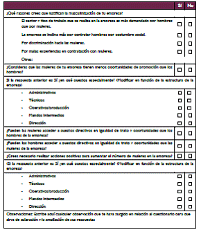 Anexo VI. Modelo de cuestionario para la plantilla