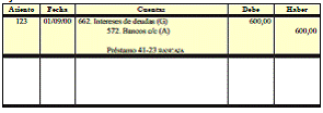 Ejercicio 17. Registro de reintegro de préstamo