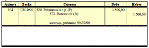 Ejercicio 17. Registro de reintegro de préstamo