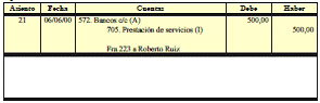 Ejercicio 17. Registro de reintegro de préstamo