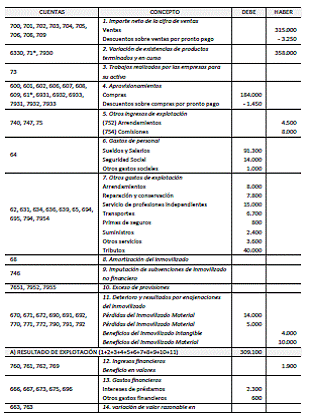 4.2 Formato de la Cuenta de Resultados (PYMES)