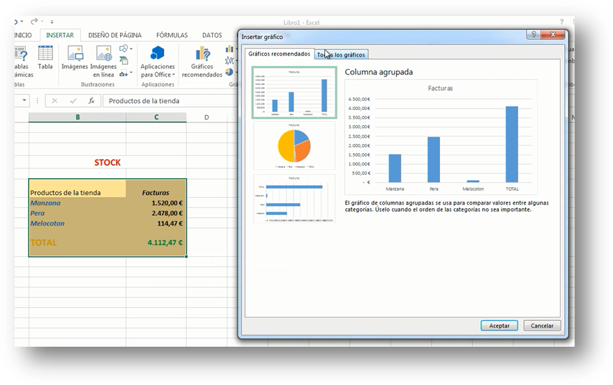 MICROSOFT EXCEL 2016. CREACIÓN DE GRÁFICOS RECOMENDADOS - Cursos Online