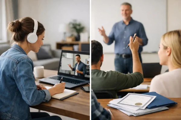 Curso online o presencial certificado: cuál conviene