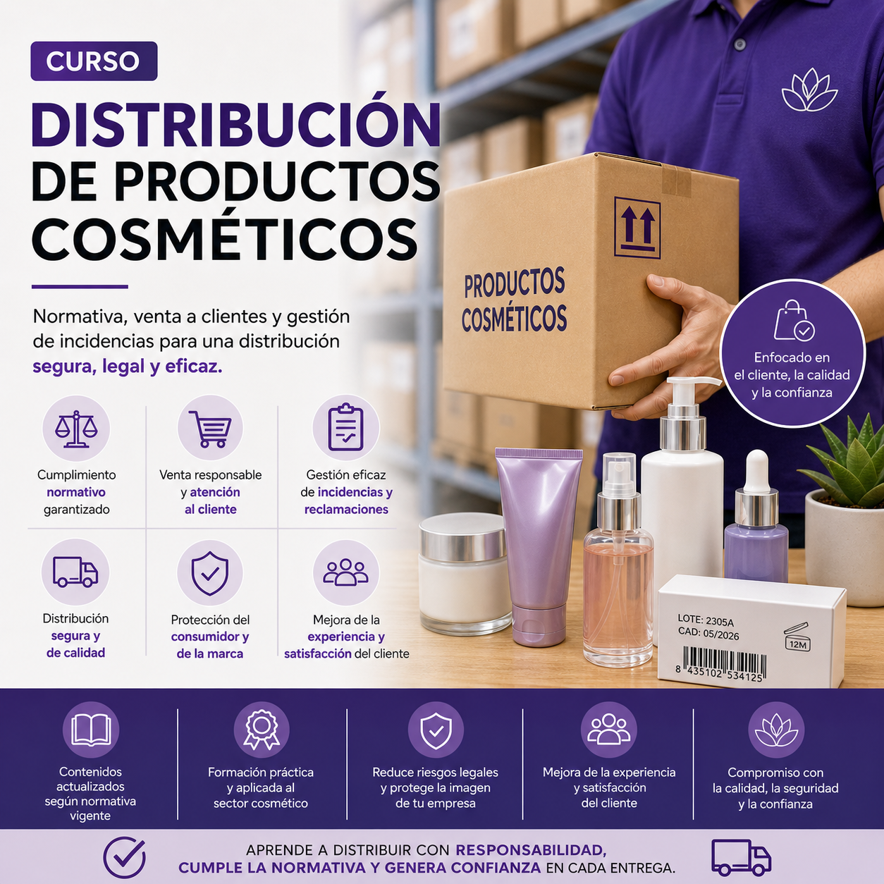 Curso Distribución de Cosméticos | Formación online profesional | 20 €