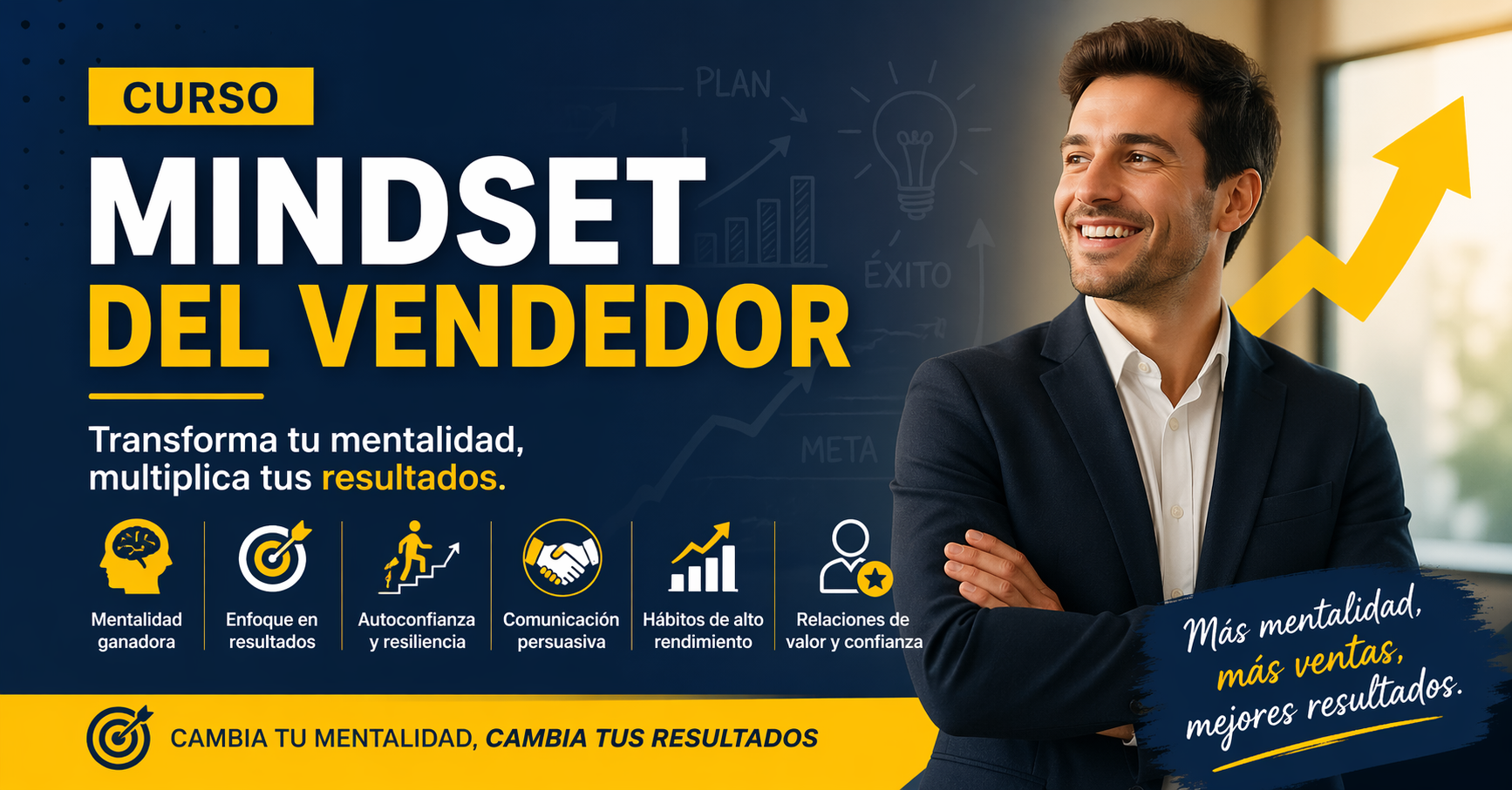 Curso Mindset del Vendedor | Formación online para vender más | 20 €