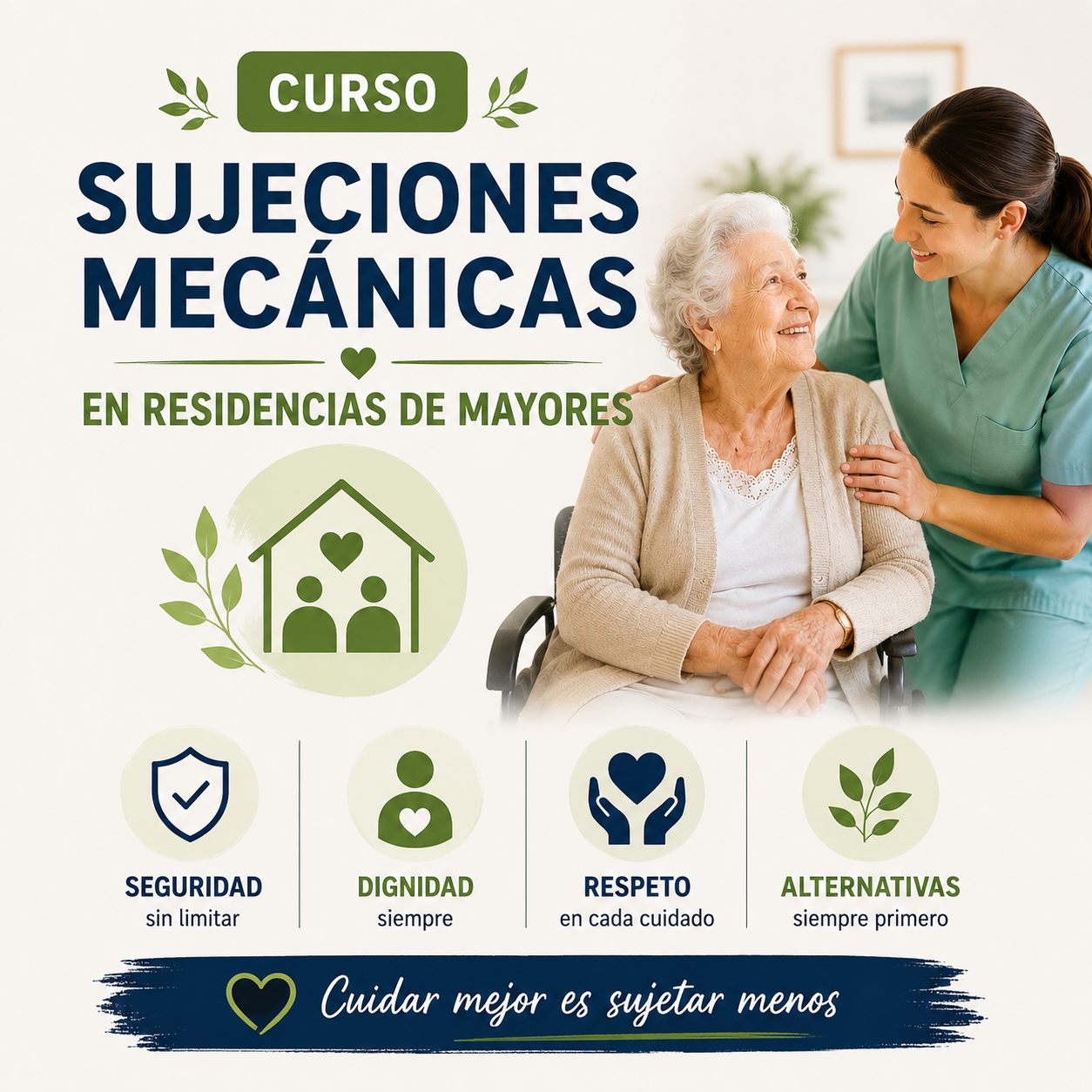 Sujeciones mecánicas en residencias de mayores